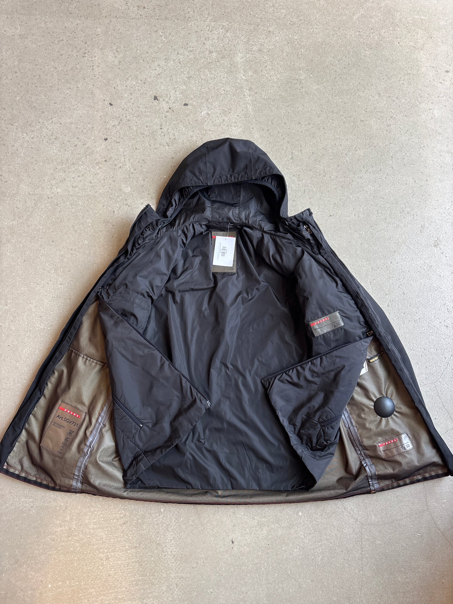 Prada Linea Rossa 2 in 1 GoreTex Waterproof Jacket Black L