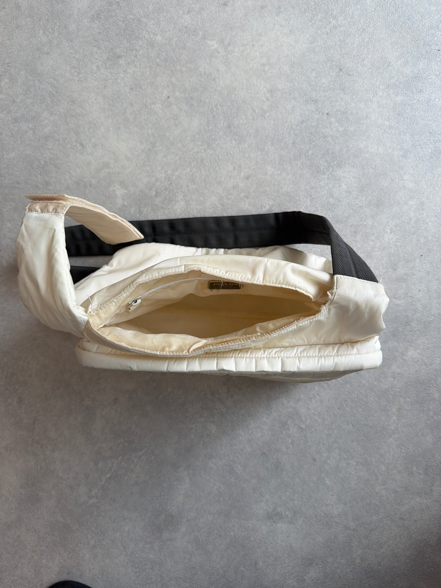 Prada Cahier Chain Sport Sling Bag White