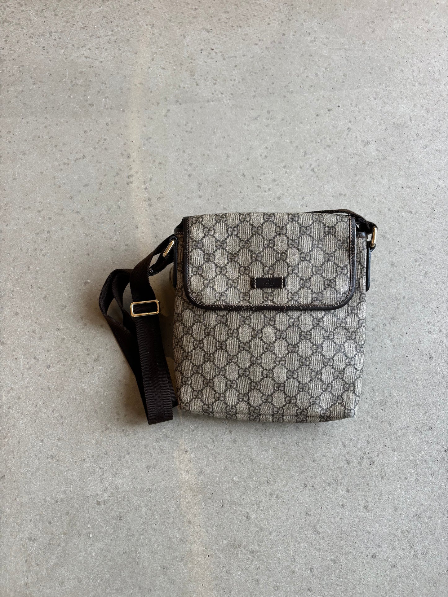Gucci GG Monogram Crossbody Bag Brown