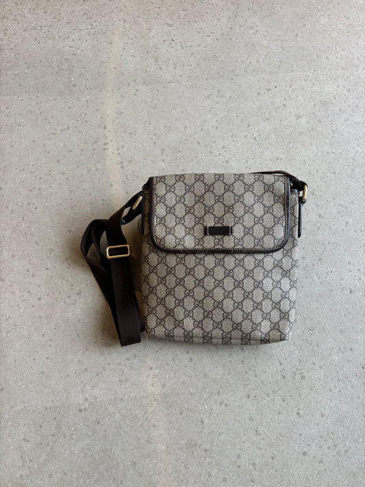 Gucci GG Monogram Crossbody Bag Brown