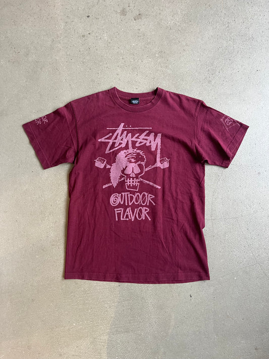 Stussy Outdoor Flavor Tee L Burgundy