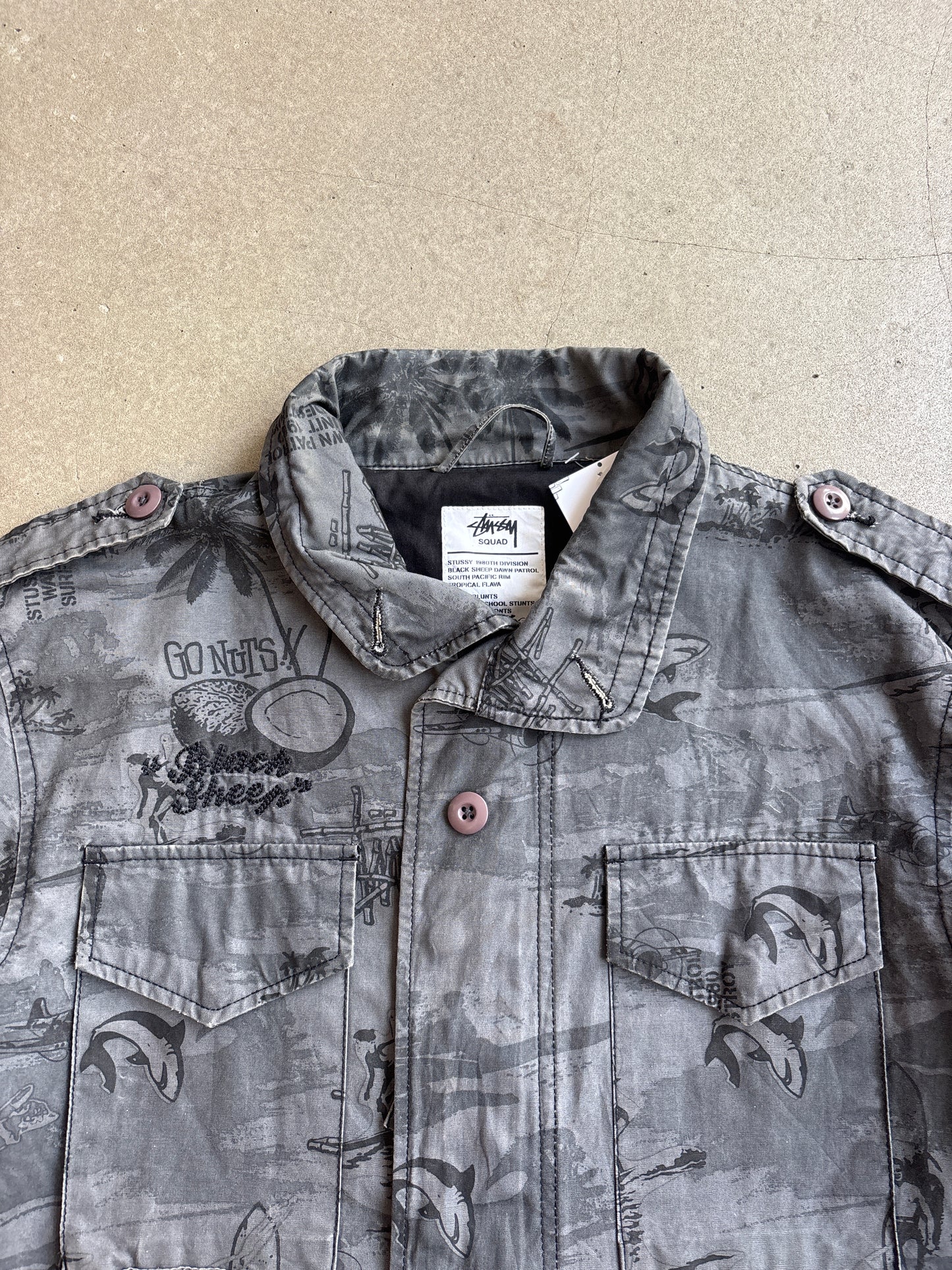Stussy Dawn Patrol M65 Jacket 2010 'Black sheep' Medium