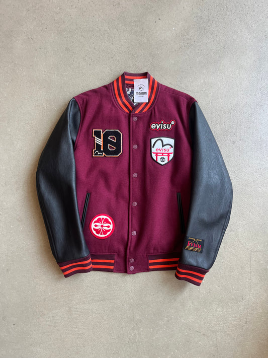 Evisu Baseball Jacket Red L