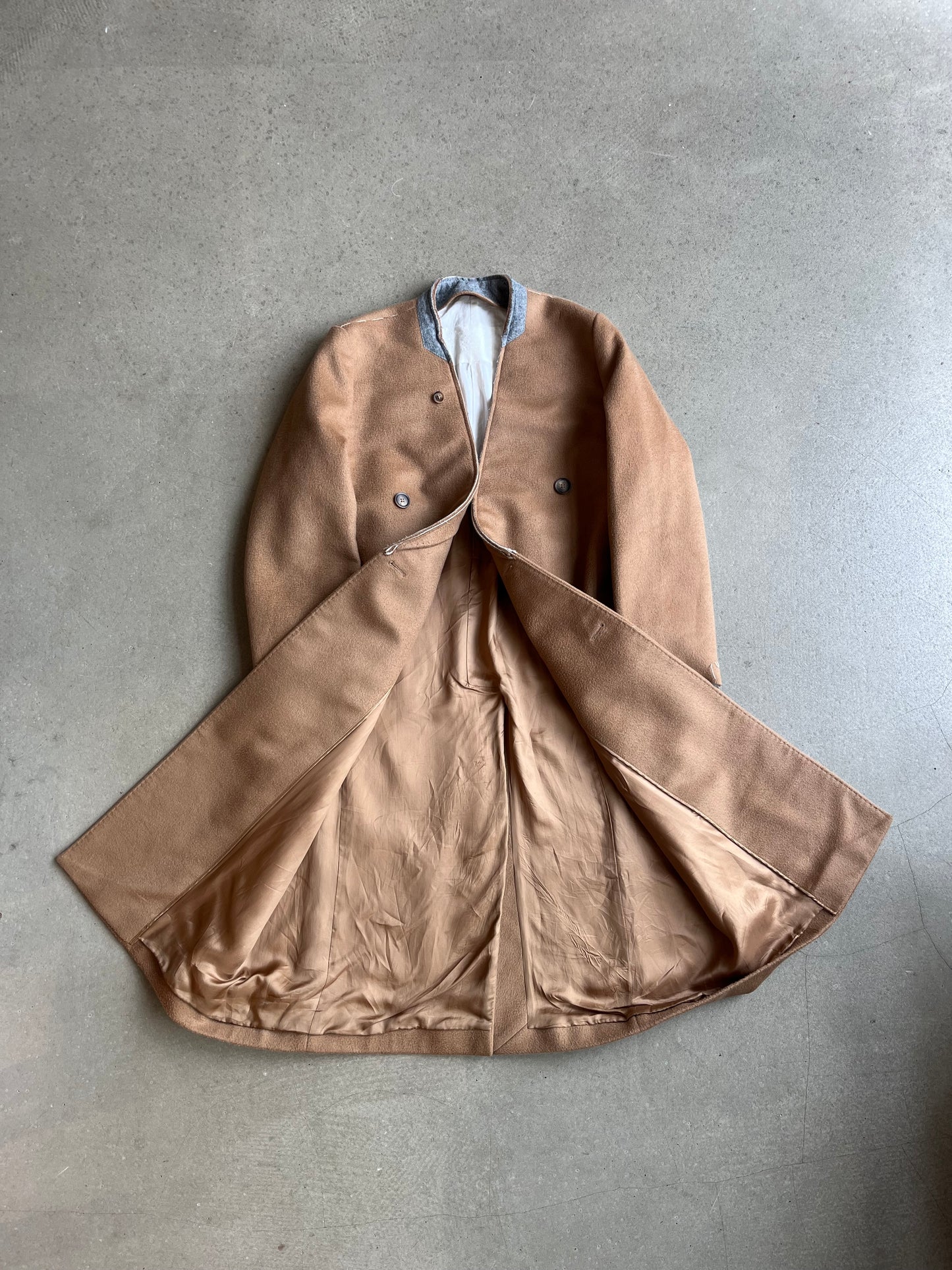 Maison Margiela X H&M Wool Overcoat Brown