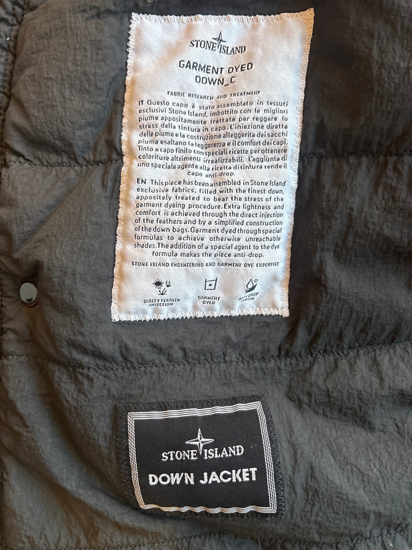 Stone Island Dyed Down Jacket Bodywarmer Brown XL