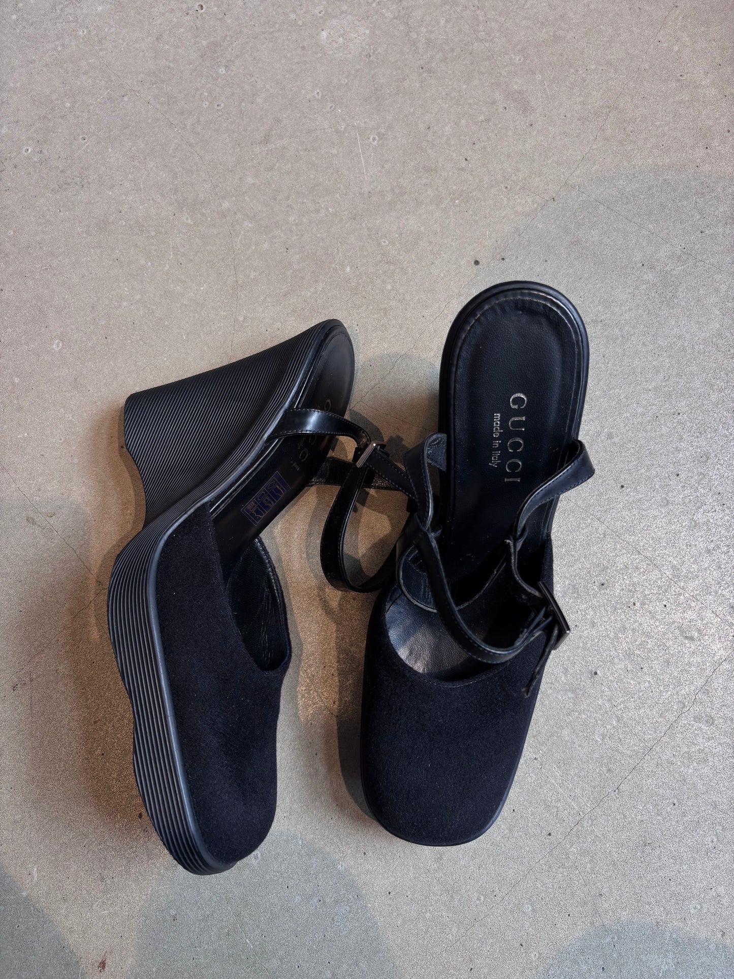 Gucci Wedge Heel Black Size 39