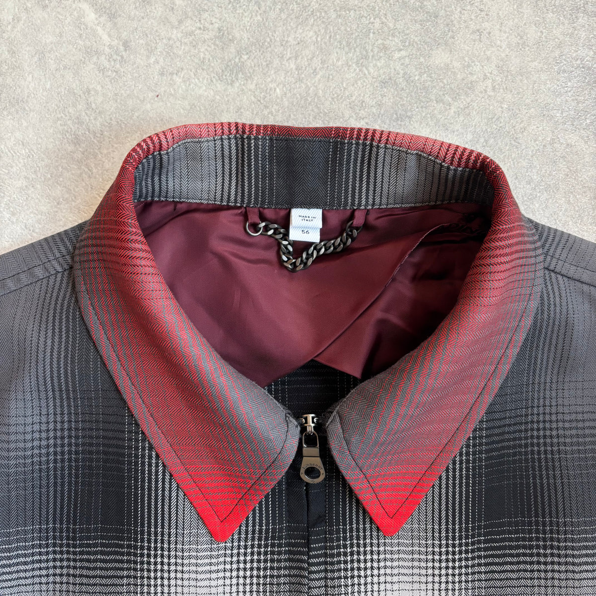 Burberry x Pop Trading Company Blur Check Wool Harrington Jacket XXL