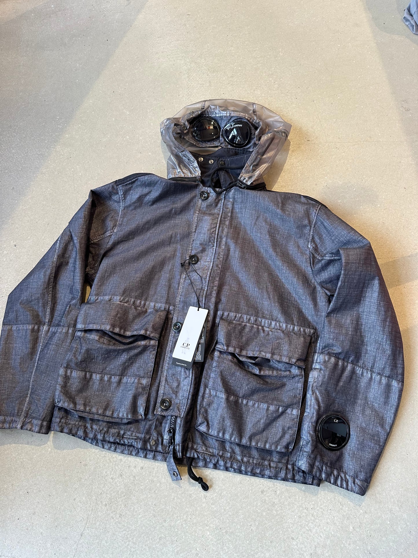 C.P. Company Rafia Mille Goggle Smoked Pearl Size L