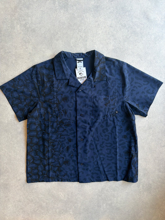 Nike SB Print Bowler Shirt Blue Large