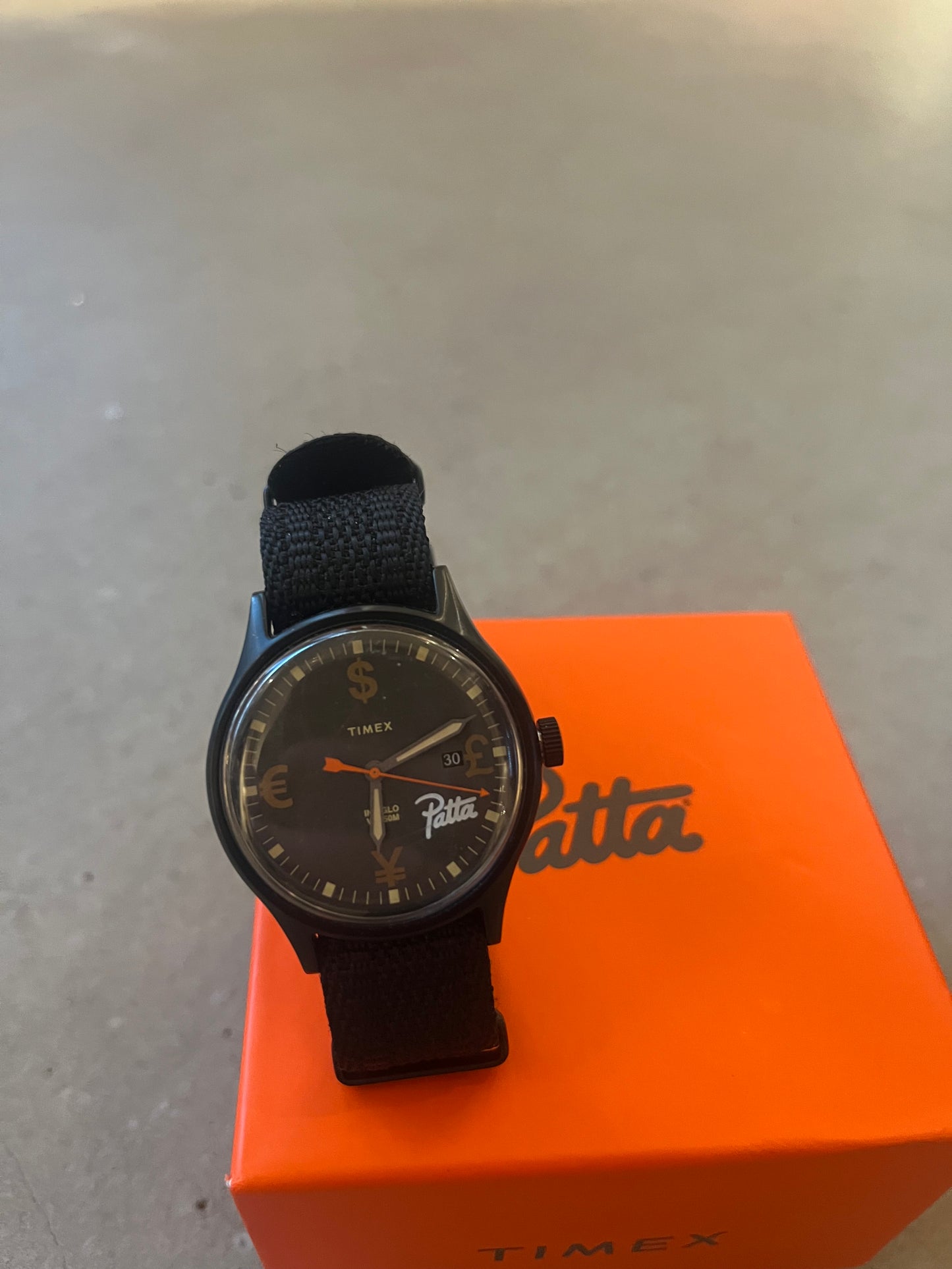 Patta 'Time Is Money' 40mm Fabric Strap Watch