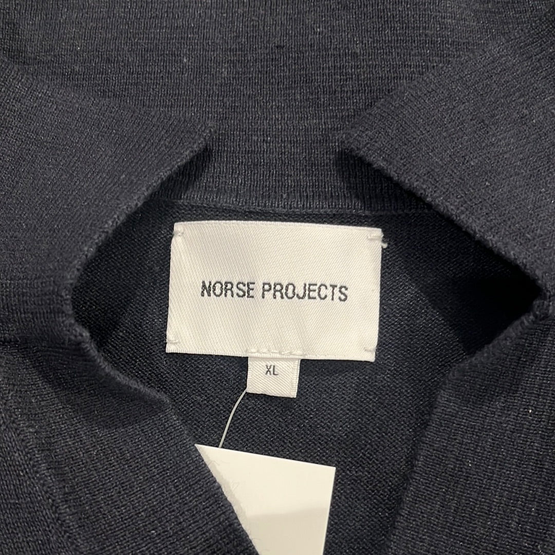 Norse Projects Turtle Neck V Neck Sweater Black XL