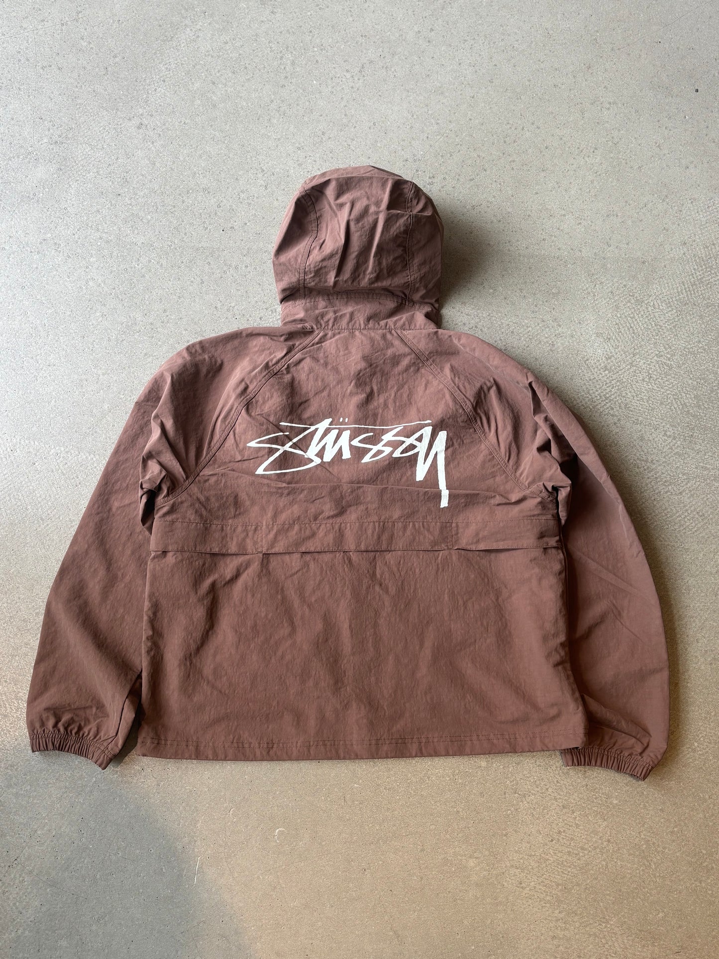 Stussy Nylon Beach Shell Brown Jacket L