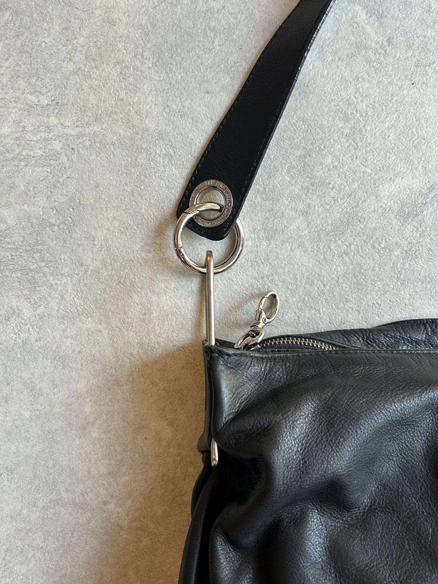 Diesel Leather Shoulder Bag Black