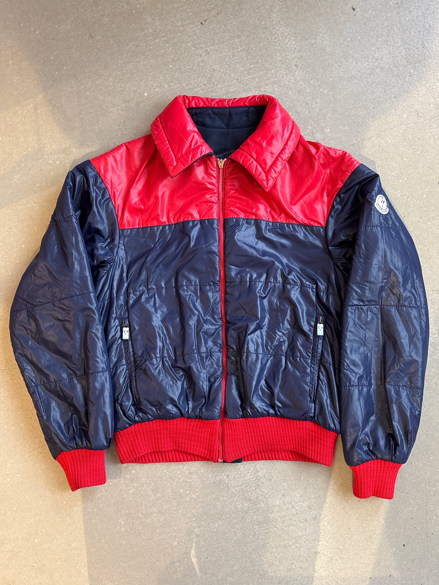 Moncler Reversible Bomber Puffer Navy M