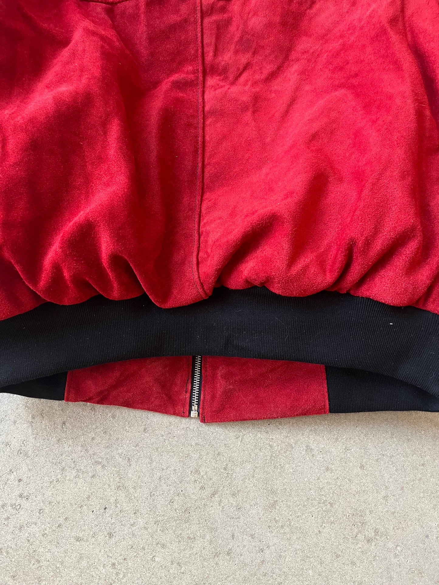 Vintage Suede Jacket Red Size Large