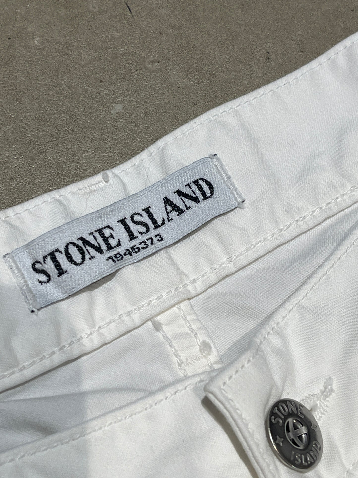 Vintage Stone Island Chino Badge White