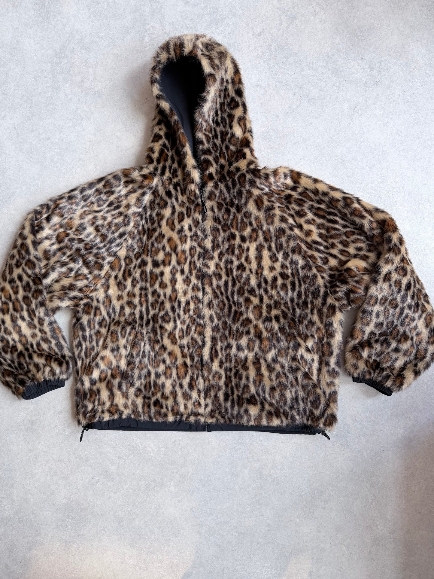 Supreme Faux Fur Reversible Hooded Track Jacket XL