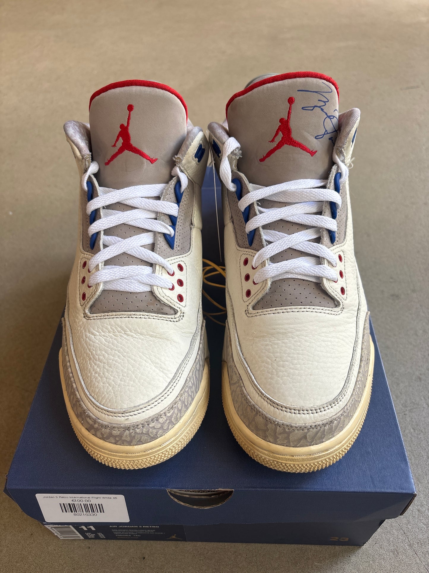 Jordan 3 Retro International Flight White 45