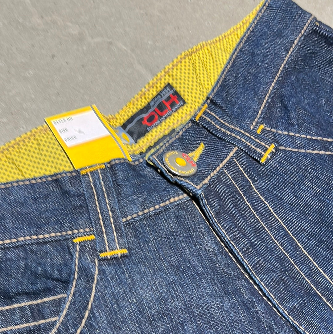 Clench OverKnee Yellow Denim