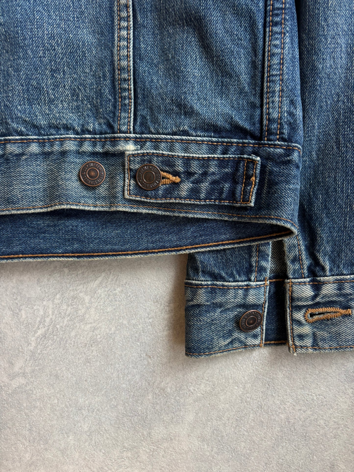 Supreme X Levi's Checkerboard Trucker Denim Jacket S