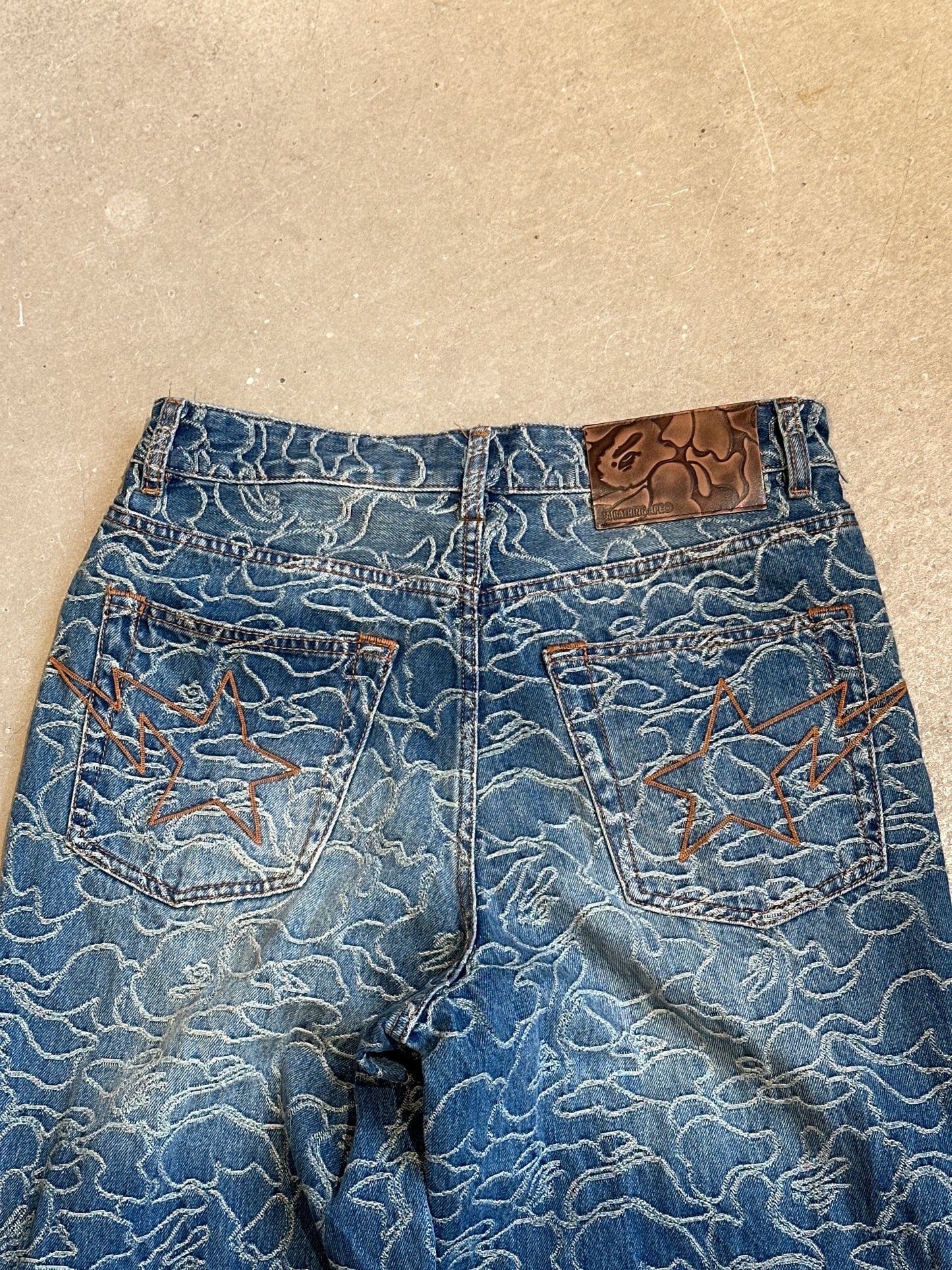 Bape Line Camo Baggy Jeans Medium