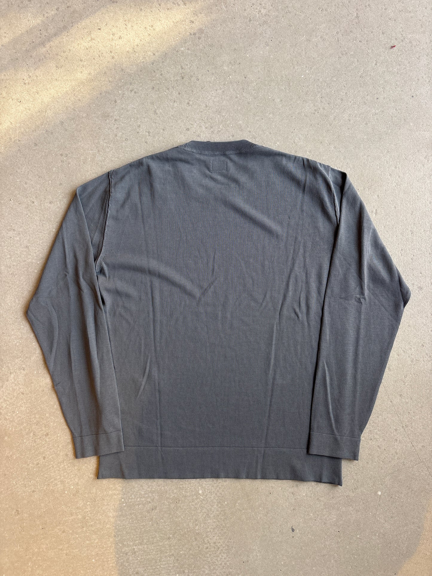 C.P Company Cotton Crepe Crewneck Knit Smoked Pearl