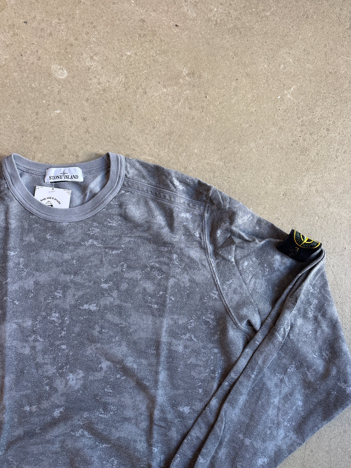 Stone Island Grey Cotton Sweater XXL