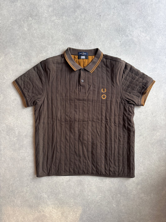 Fred Perry X Craig Green Quilted Polo Shirt Brown Large