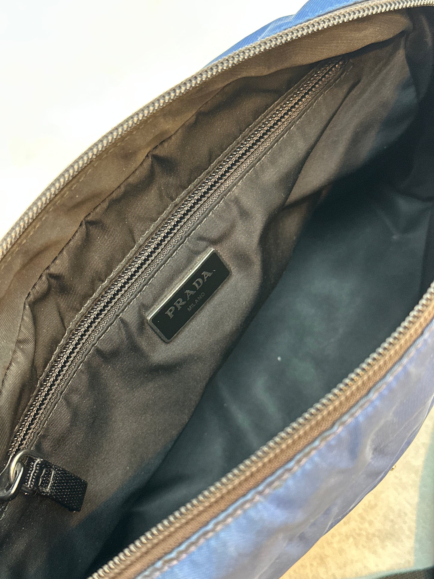 Prada Nylon Blue Crossbody Bag