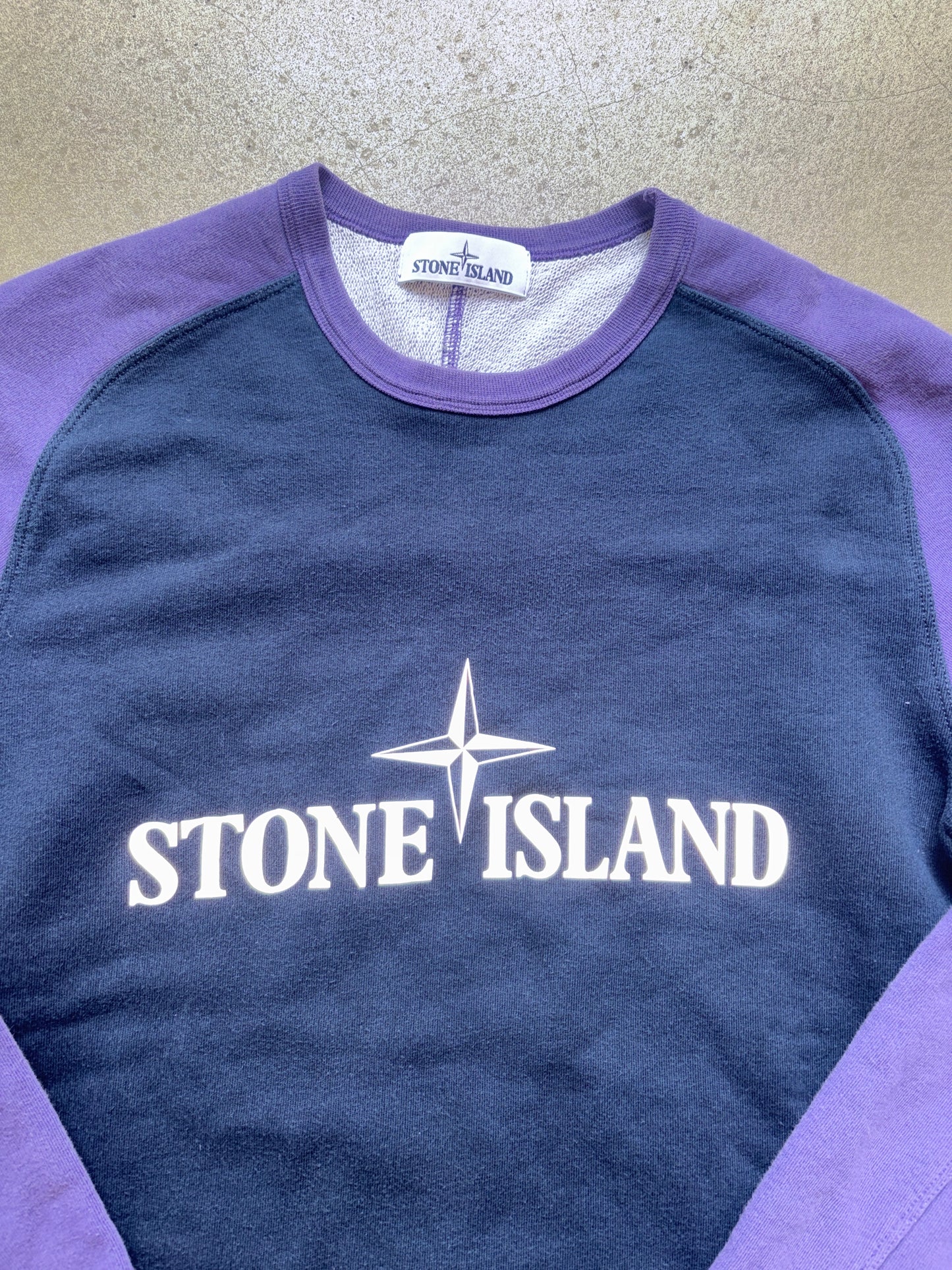 Stone Island Two Tone Reflective Sweater Navy M