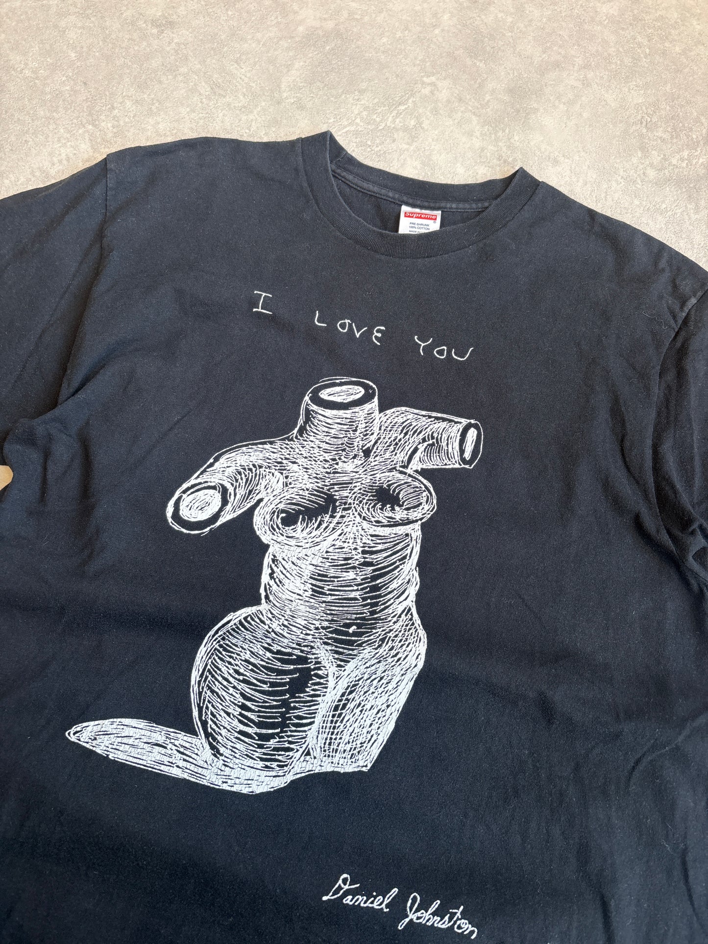 Supreme Daniel Johnston 'I Love You' Tee Black  XL