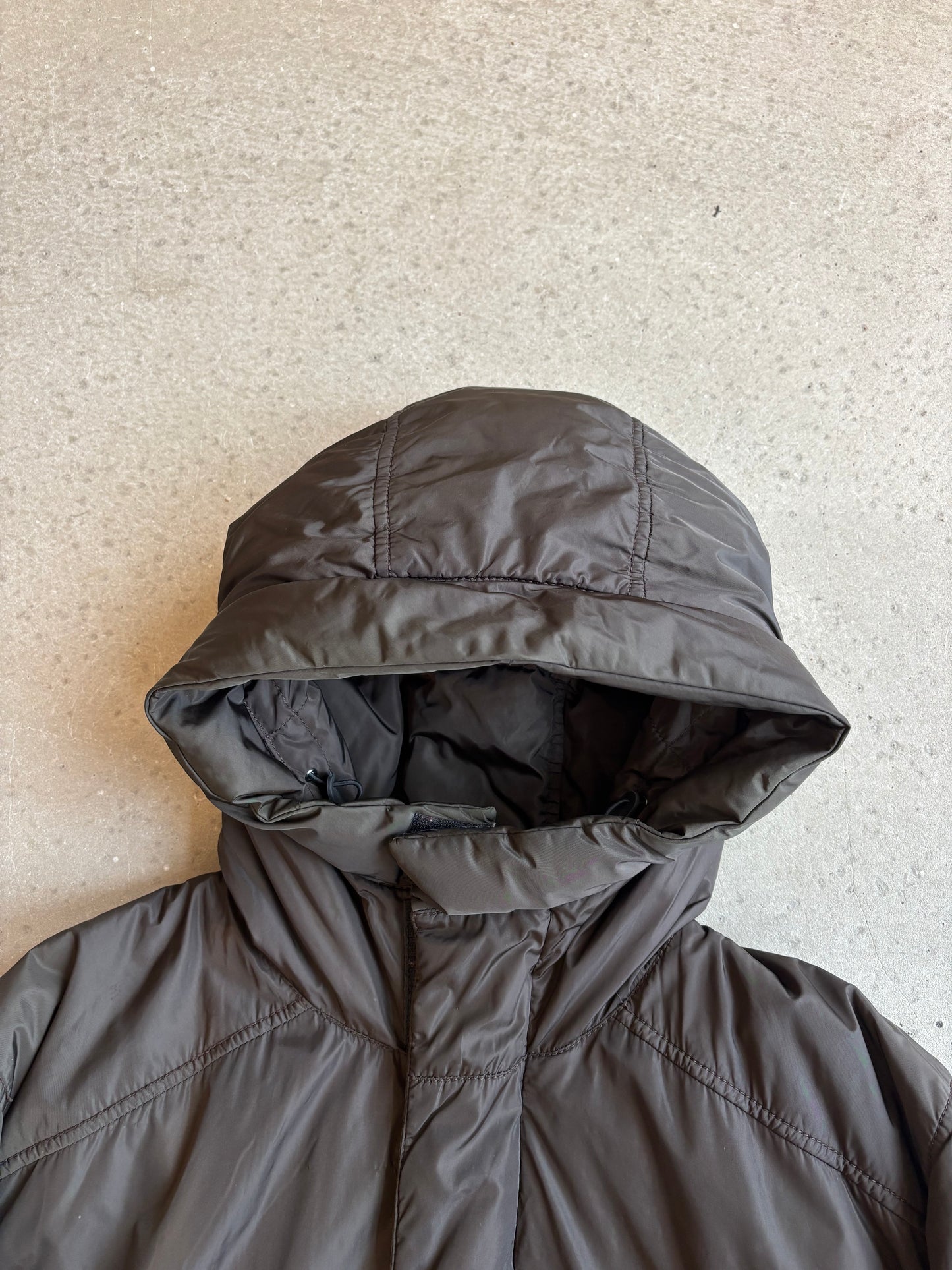 Prada Nylon Parka Jacket Brown Size L