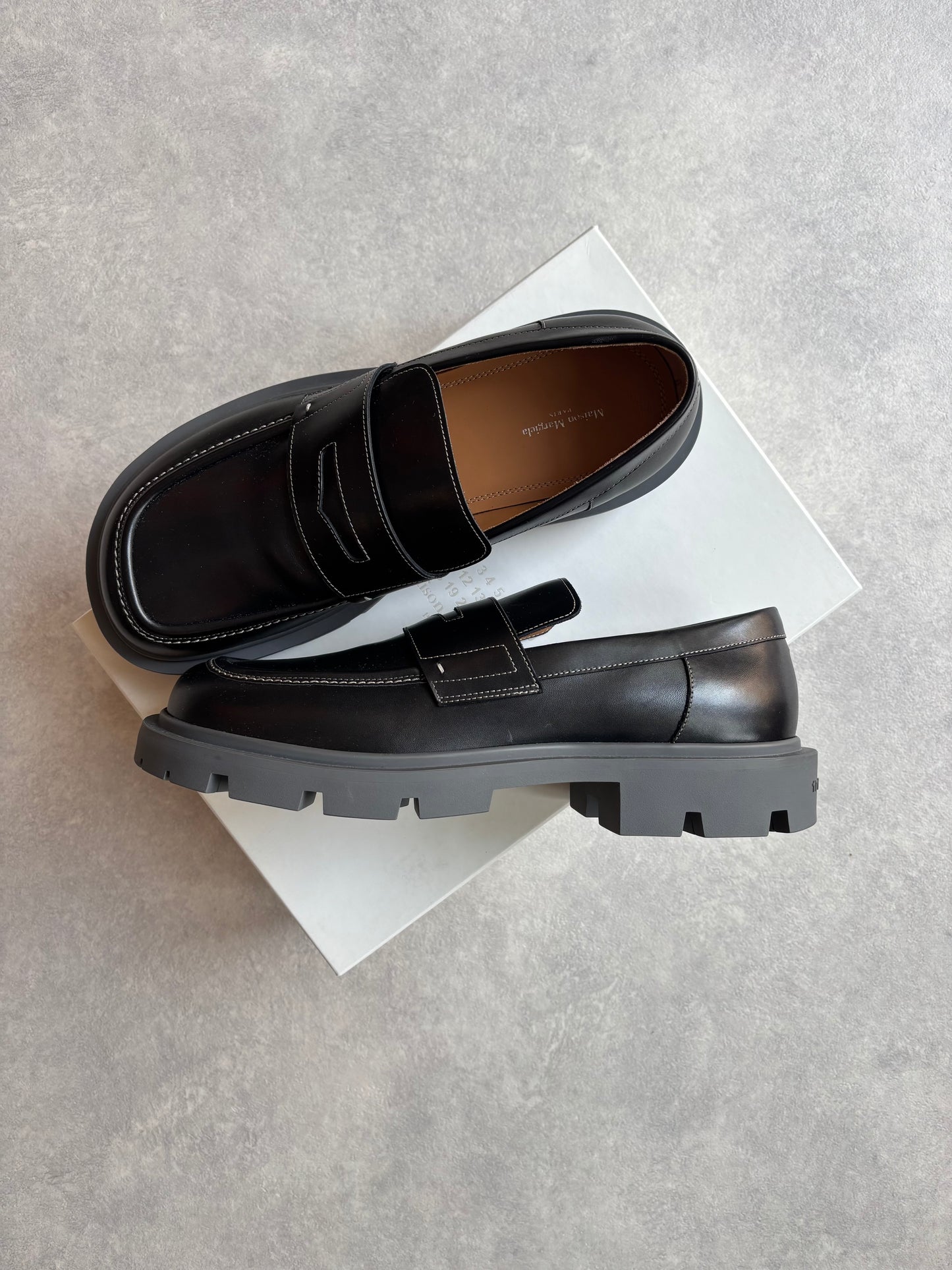 Maison Margiela Chunky Grey Sole Loafer Black 44