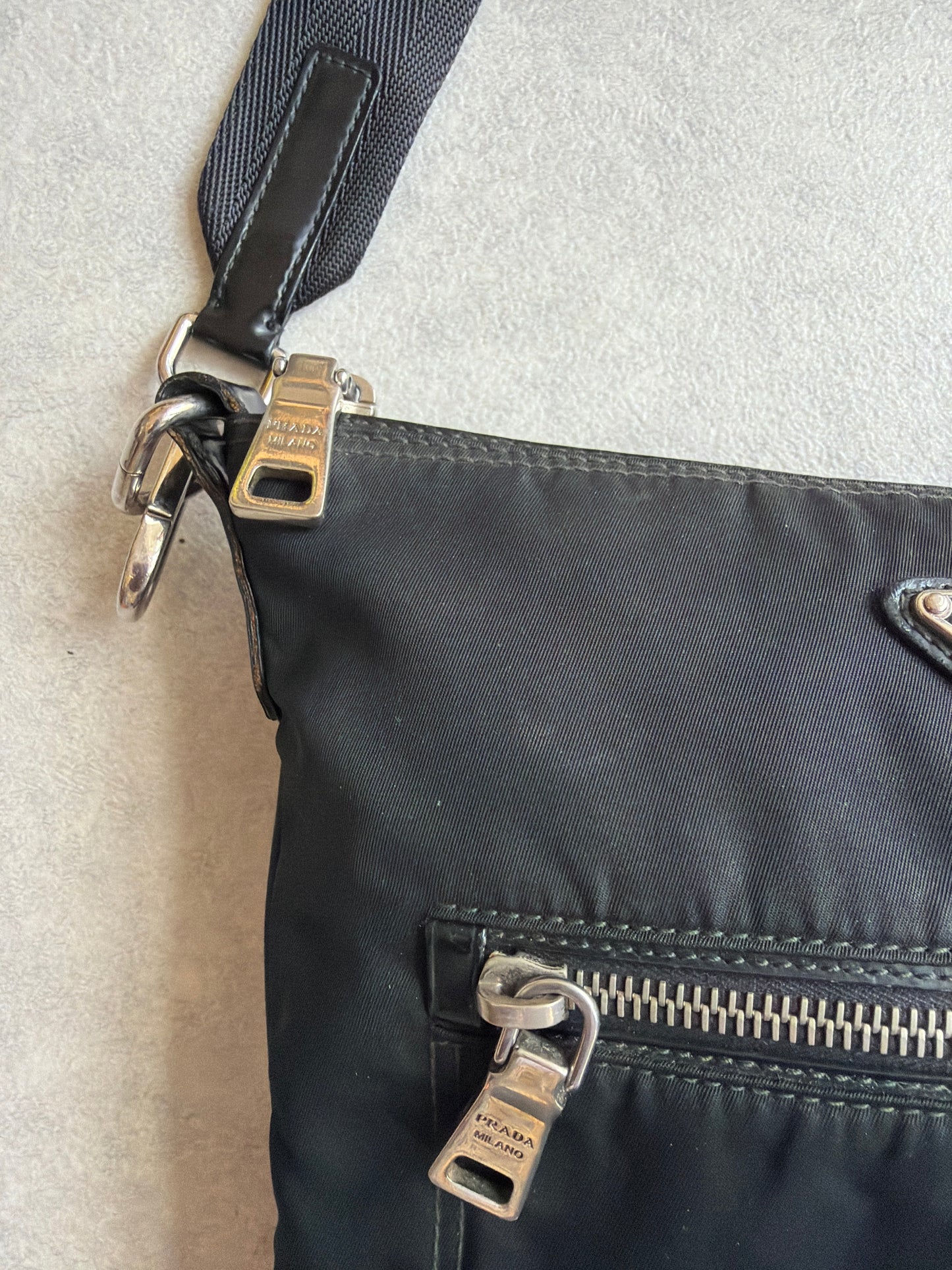 Prada Black Crossbody Nylon Tessuto Bag