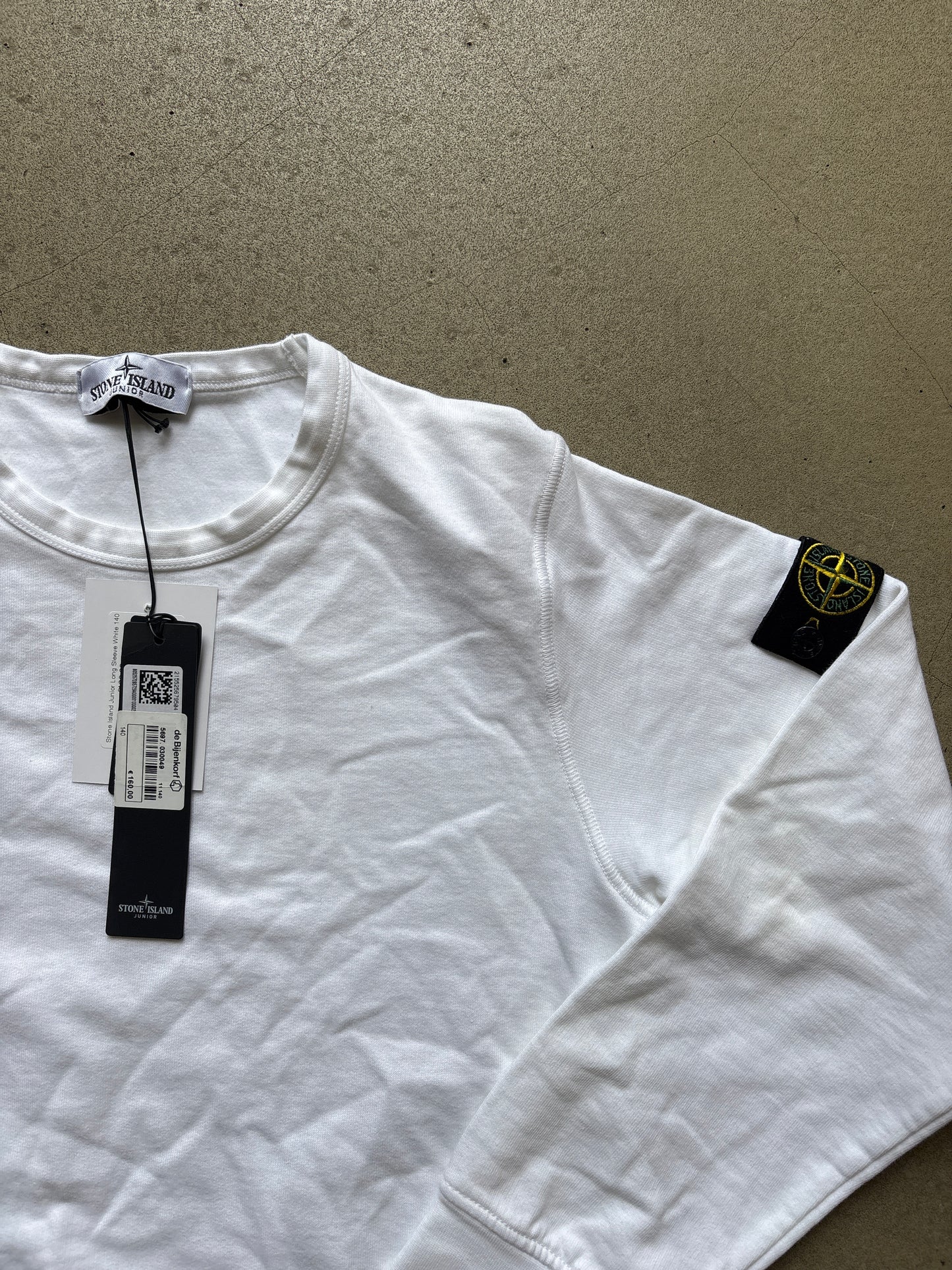 Stone Island Junior Long Sleeve White 140