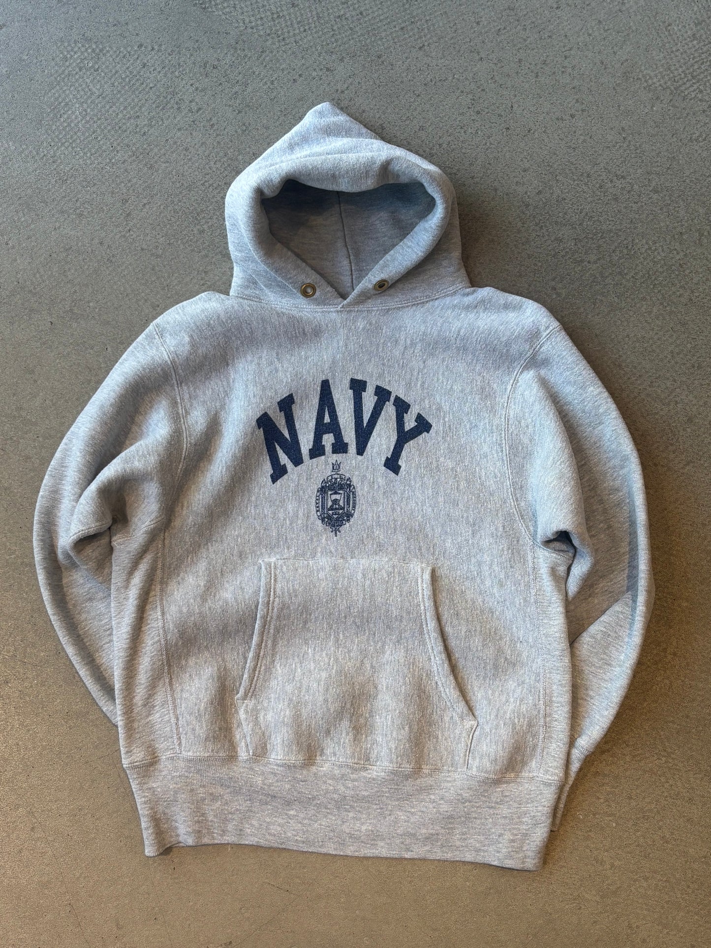 Vintage 1980s Champion Navy Reverse Weave Grey M