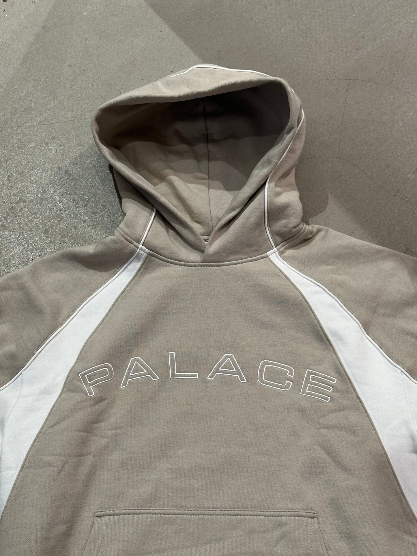 Palace Piped Panel Hood Stoney Grey