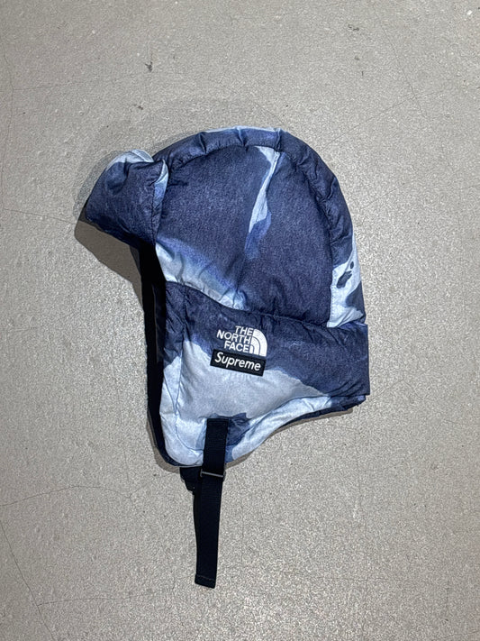 Supreme The North Face Bleached Denim Print Nuptse Trooper S/M