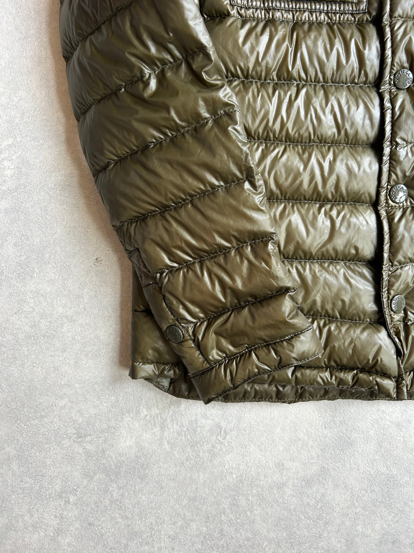 Moncler Gregoire Gewatteerd jack Khaki Groen XS