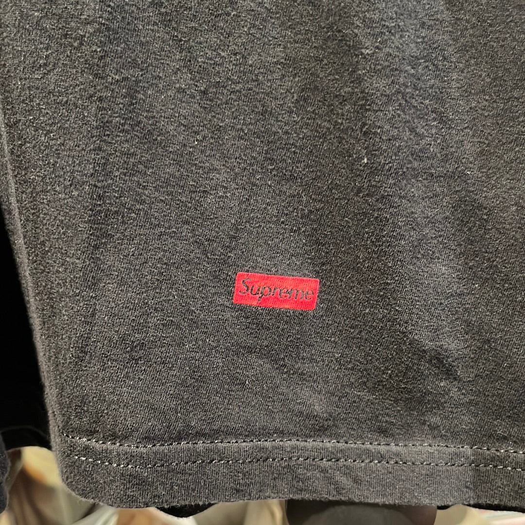 Supreme hanes black outlet tee