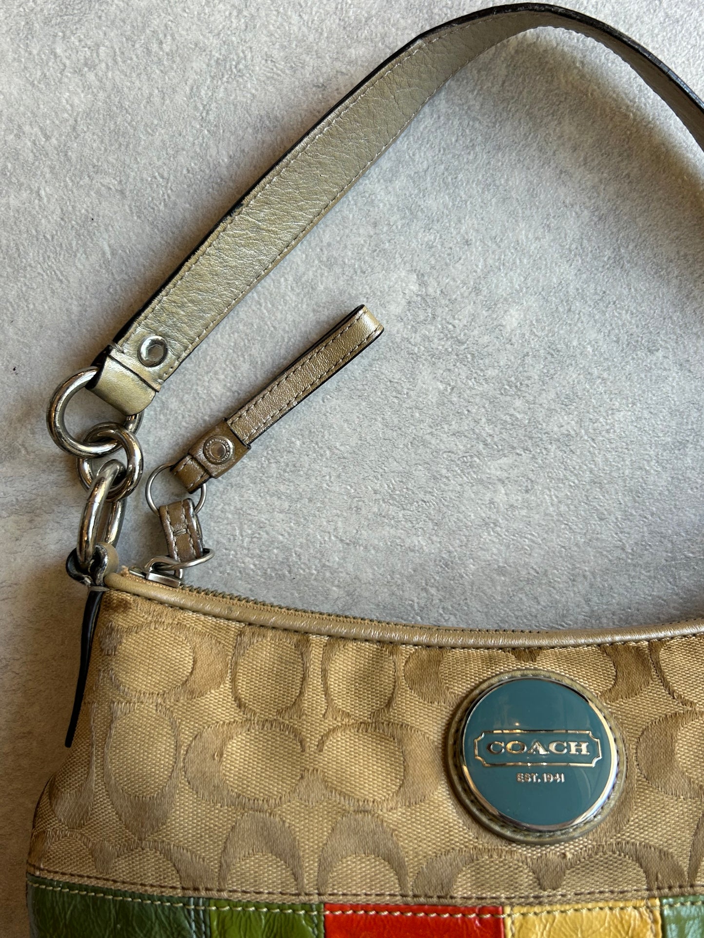 Coach Signature Regenboog Schoudertas