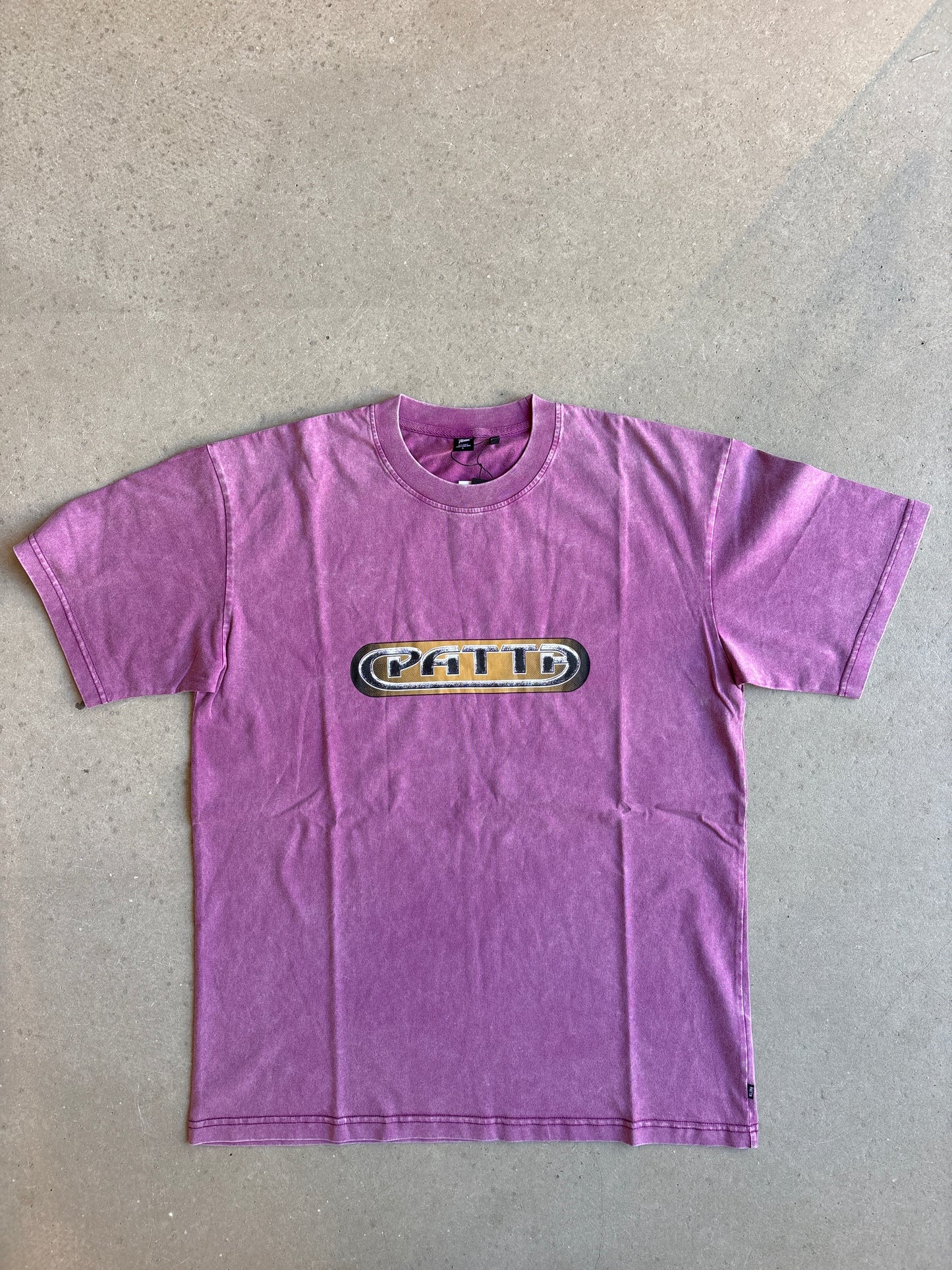 Patta Gilded Acid Washed T-Shirt Purple L