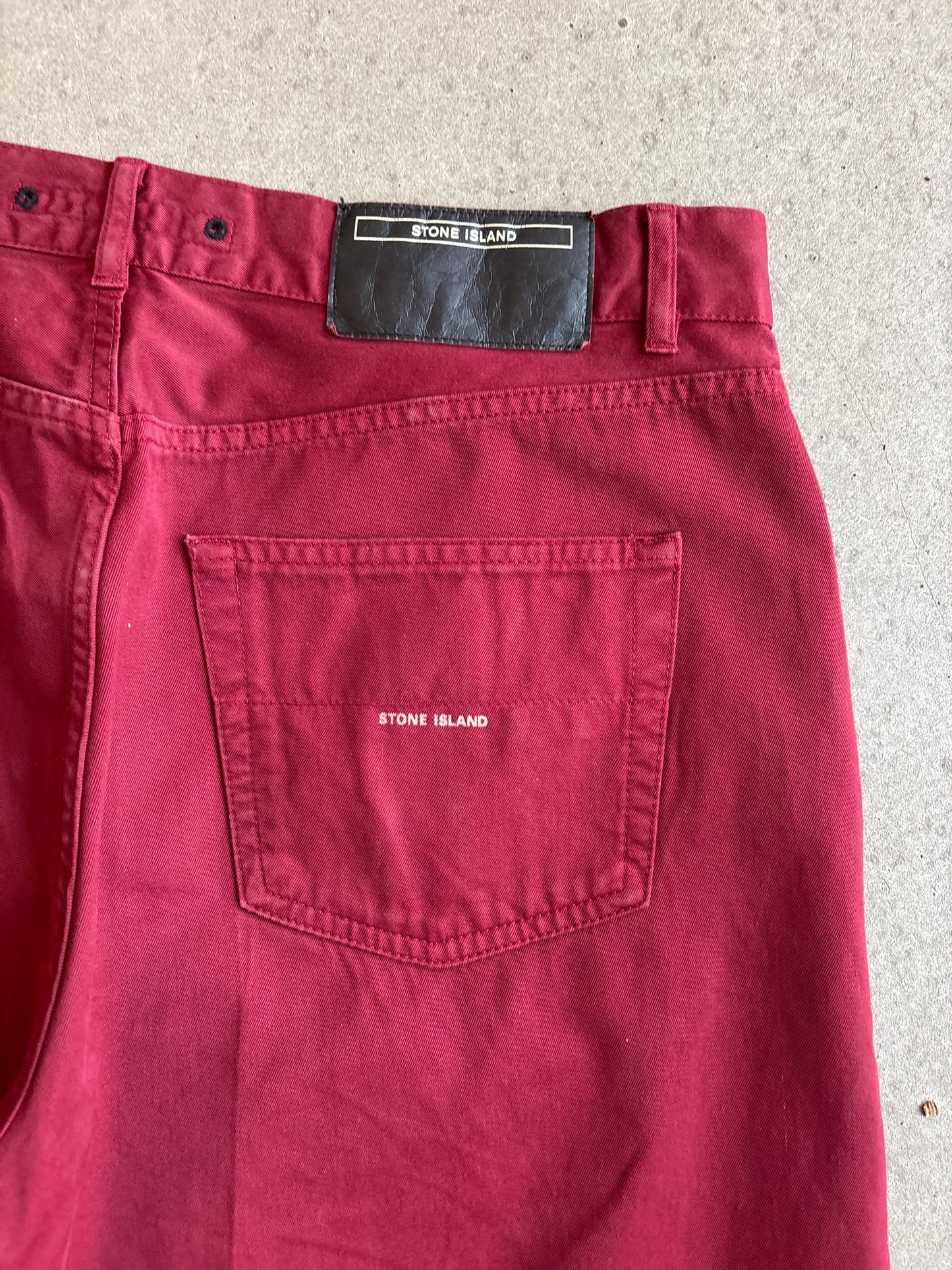 Stone Island Wide Pants Red 38