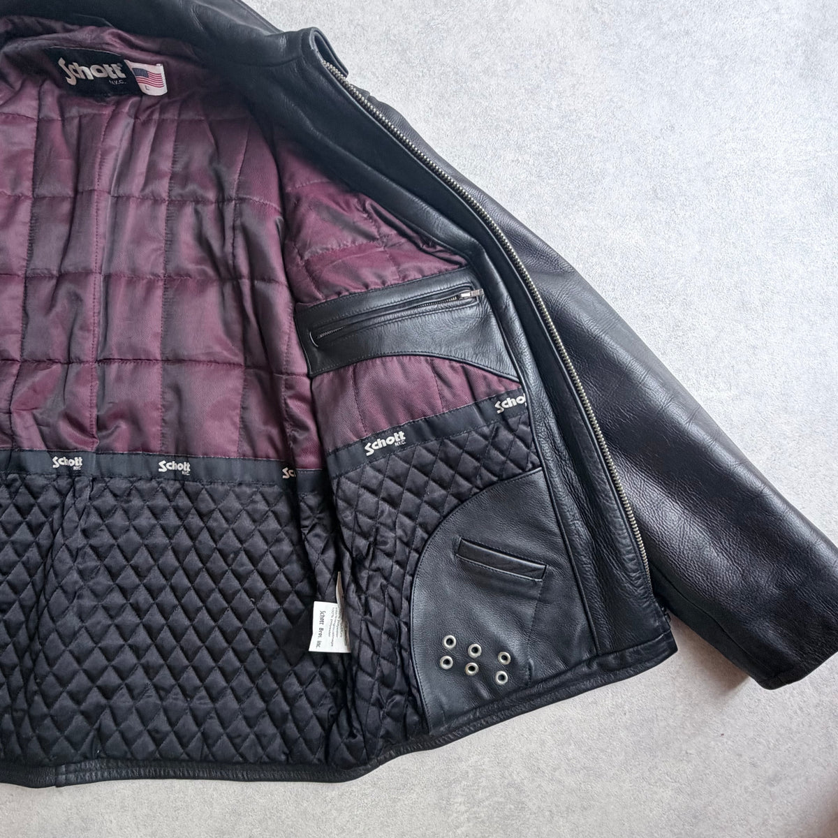 Schott N.Y.C Leather Jacket L