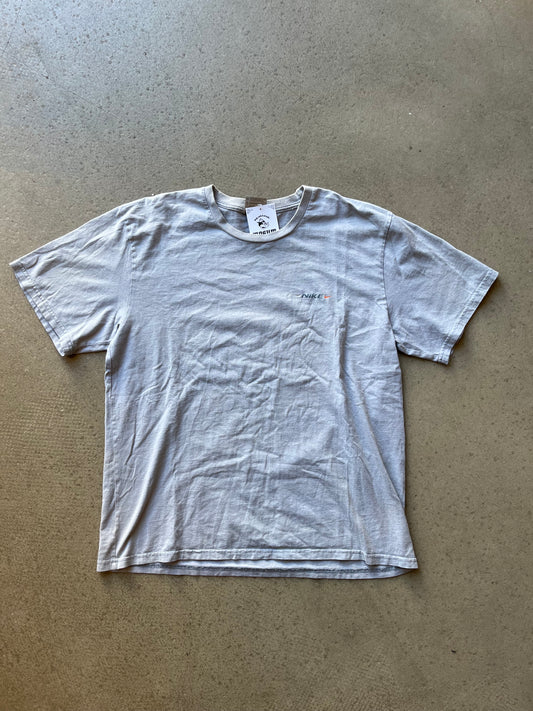 Vintage Nike Mini Logo Tee Grey Large