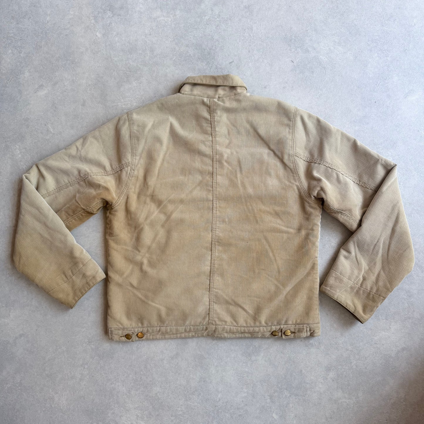 Carhartt Curduroy Sherpa Trucker Jacket Beige L washed