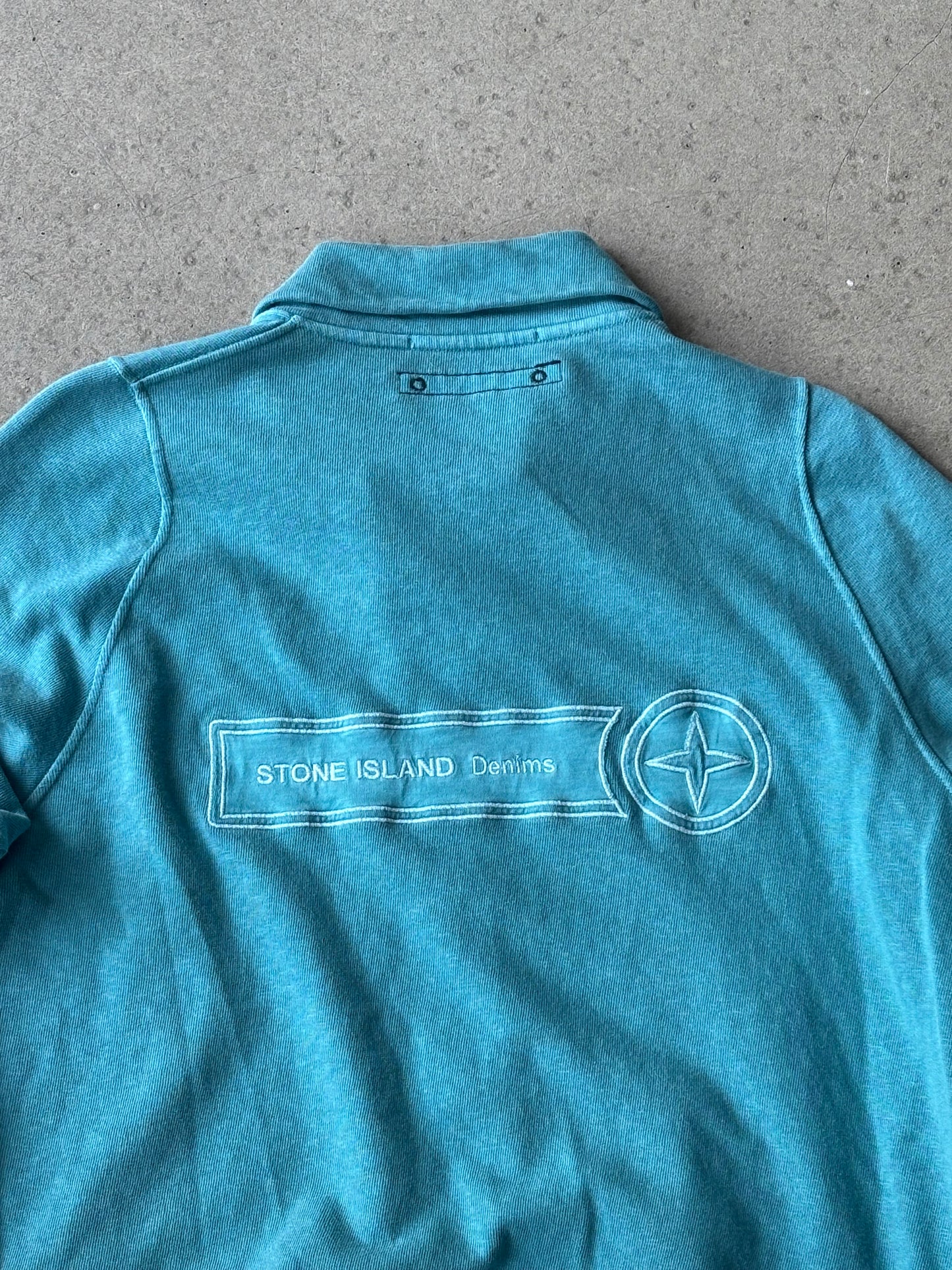 Stone Island Denims Full Zip Sweater Teal L