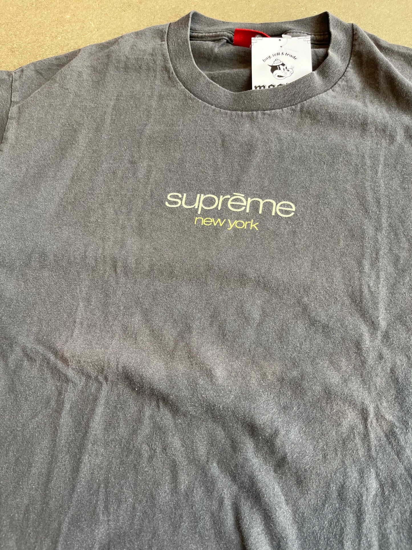 Vintage Supreme Classic Logo Grey L 1995