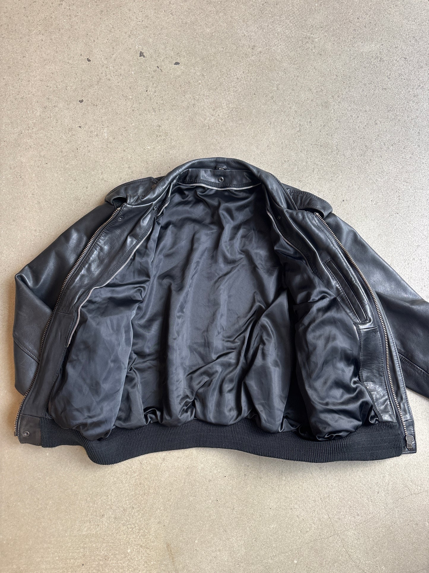 Leather Jacket Fonzie Black L