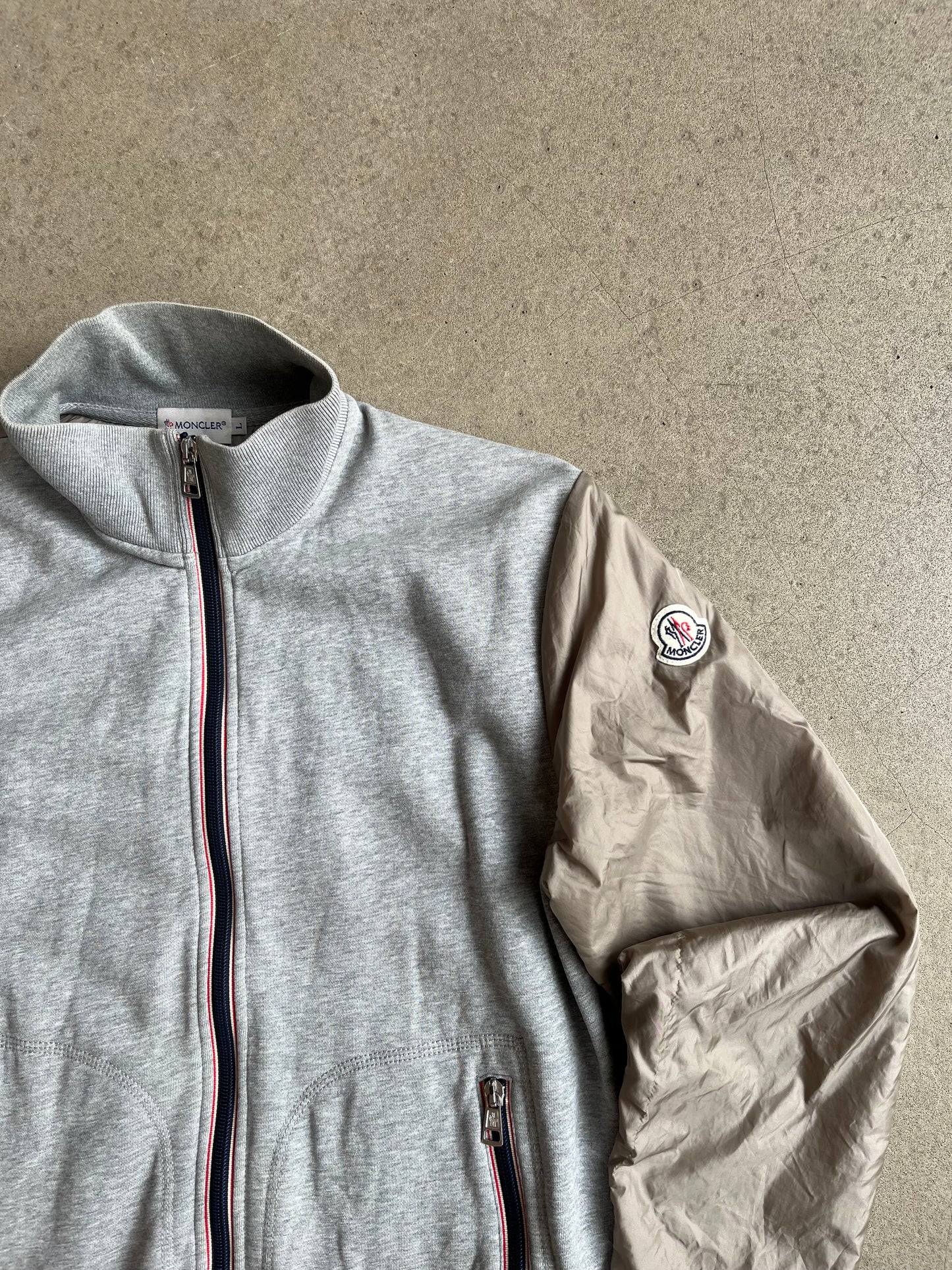 Moncler Zip Up Vest Grey Large